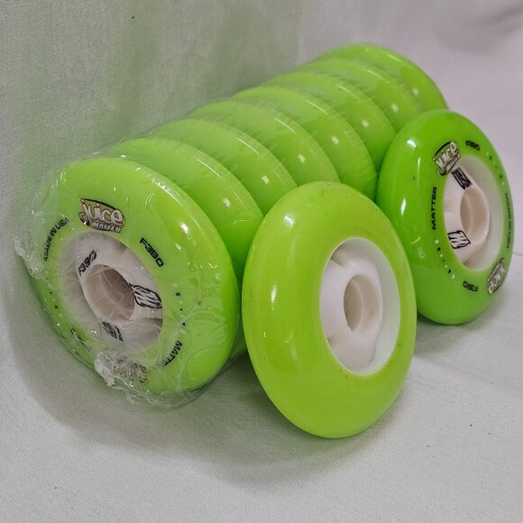 NEW - Matter Juice 90 mm F3 Inline Skates Wheels F390 Green - 10 TOTAL - Picture 2 of 4